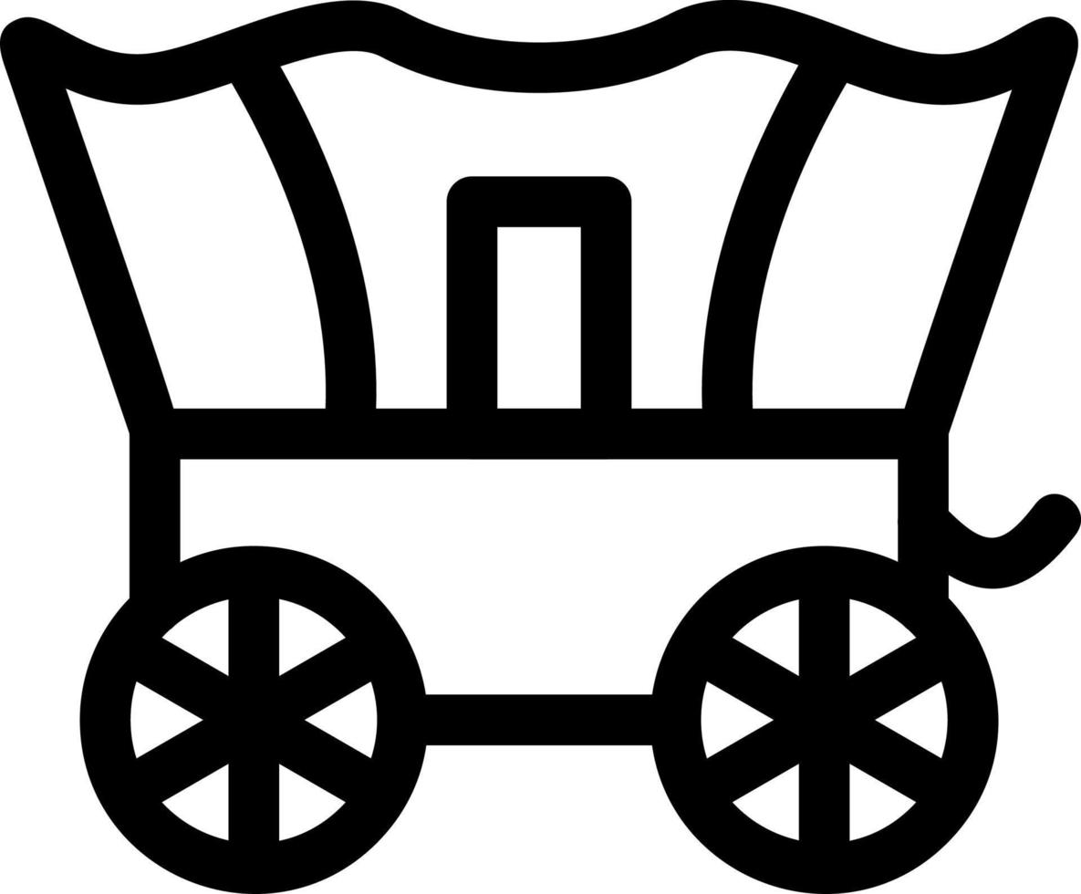 icône de ligne de transport du désert vecteur