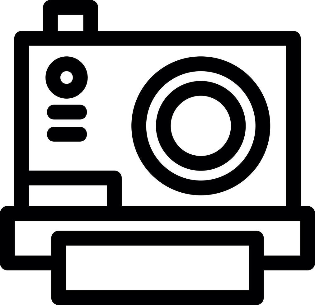 icône de ligne de caméra instantanée vecteur