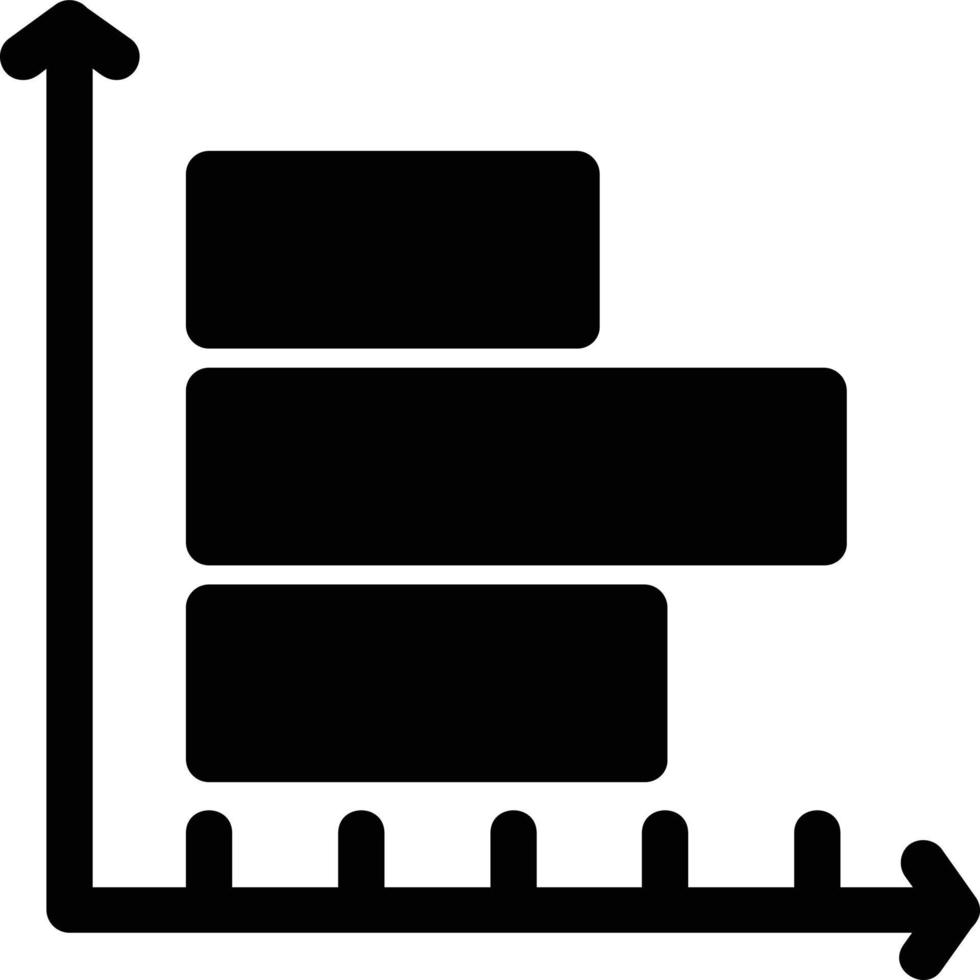 barres horizontales montrant l'icône de glyphe vecteur
