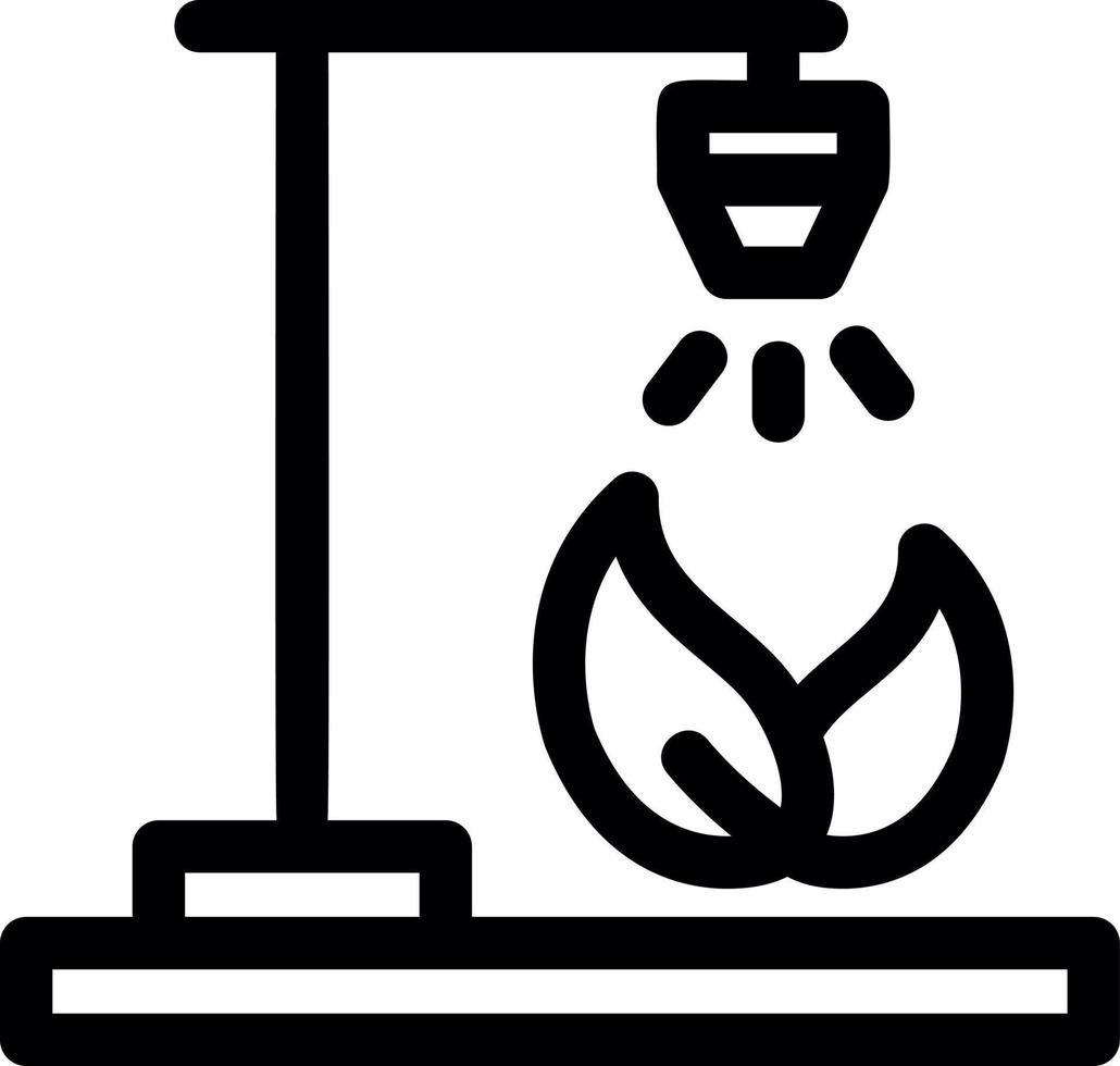 icône de ligne de réverbère écologique vecteur