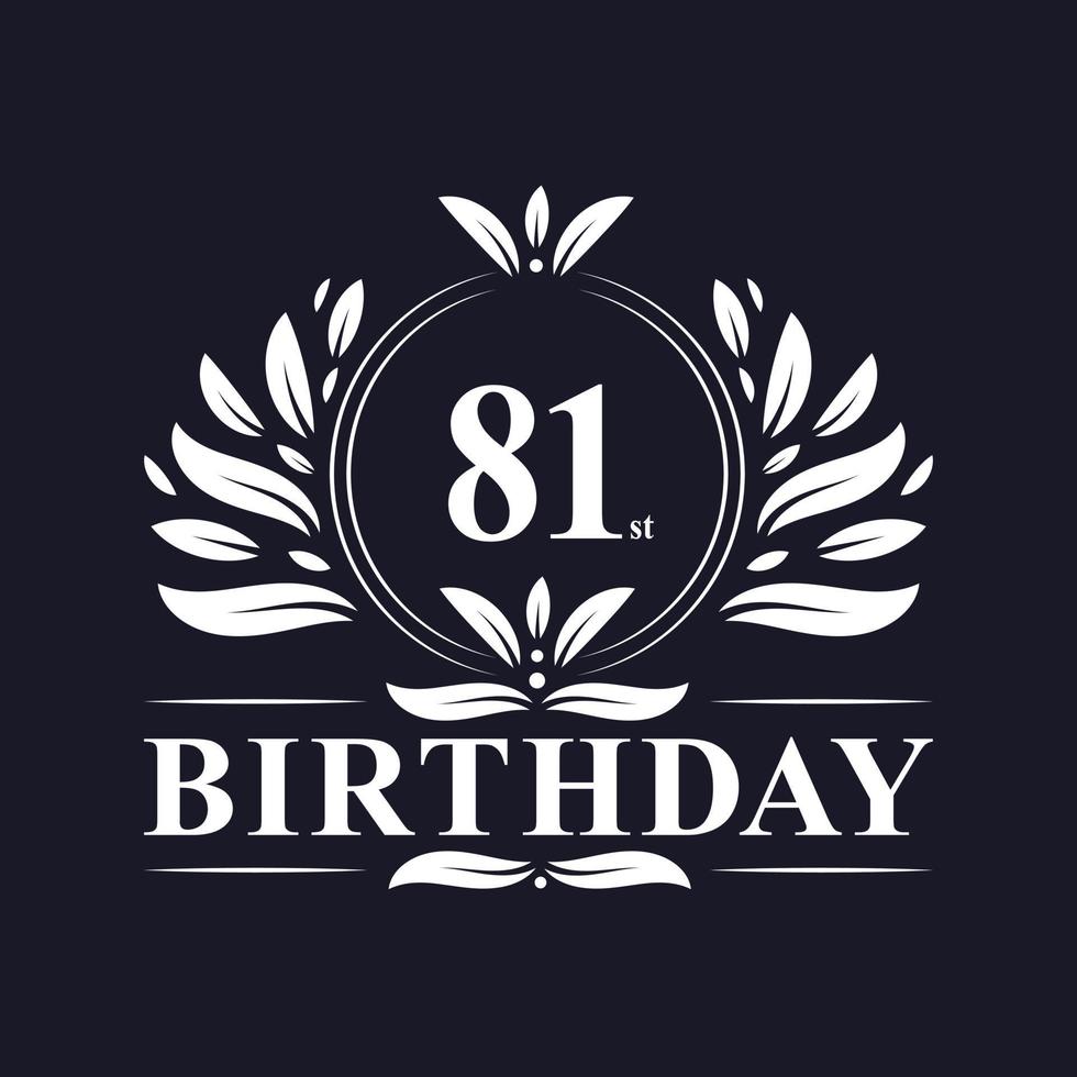 Logo du 81e anniversaire, célébration de l'anniversaire de 81 ans. vecteur