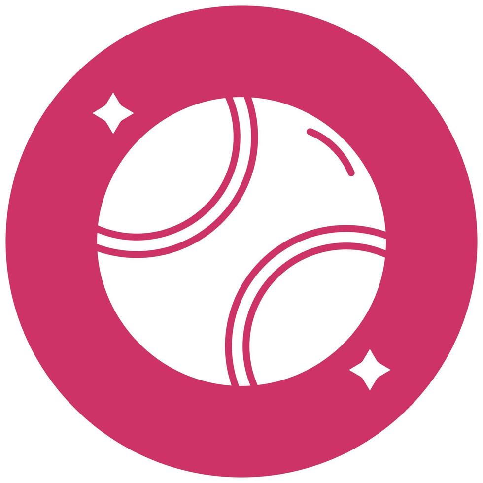 style d'icône de balle de tennis vecteur