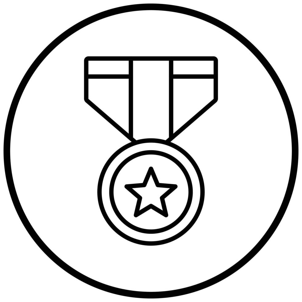 style d'icône de médaille de l'armée vecteur