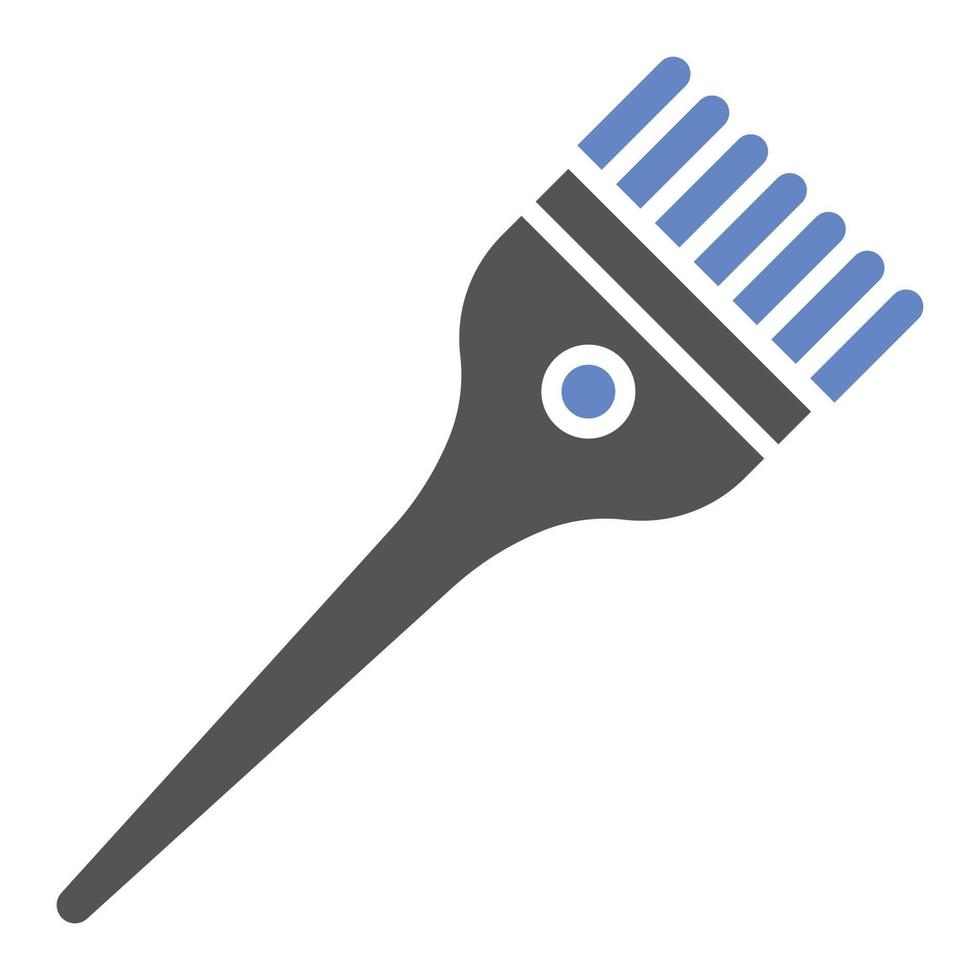 style d'icône de brosse de teinture pour les cheveux vecteur