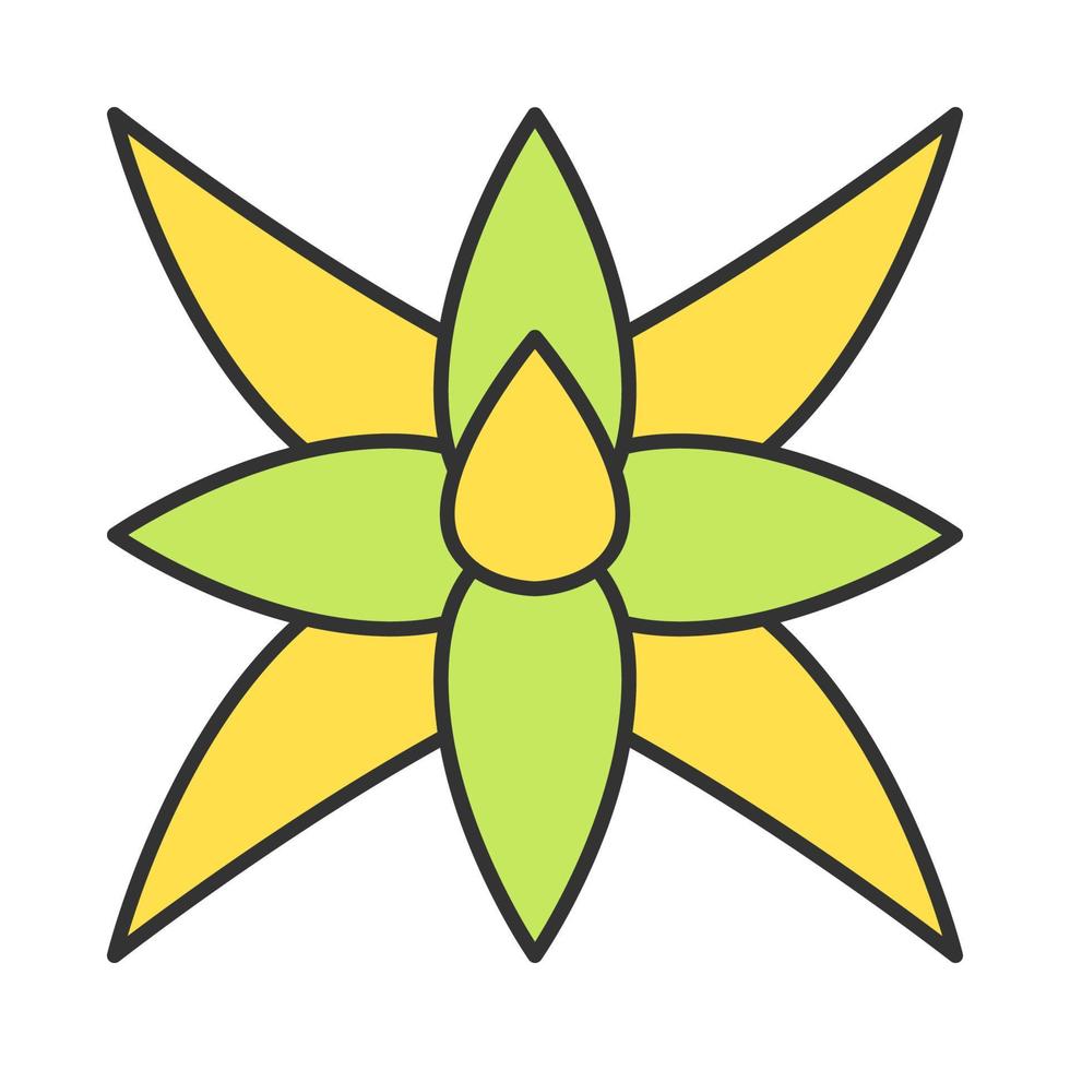 icône de couleur d'agave de queue de renard. plante du désert d'amérique du sud. agave atténué. fleur exotique. illustration vectorielle isolée vecteur