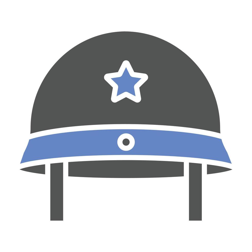 style d'icône de chapeau militaire vecteur
