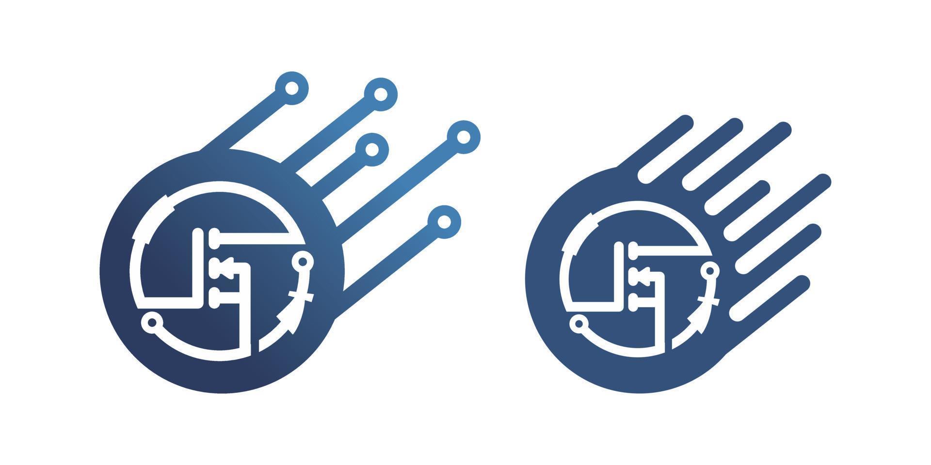 illustration de conception de logo électronique vecteur