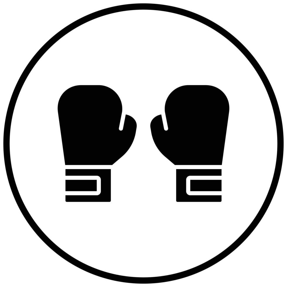 style d'icône de gants de boxe vecteur