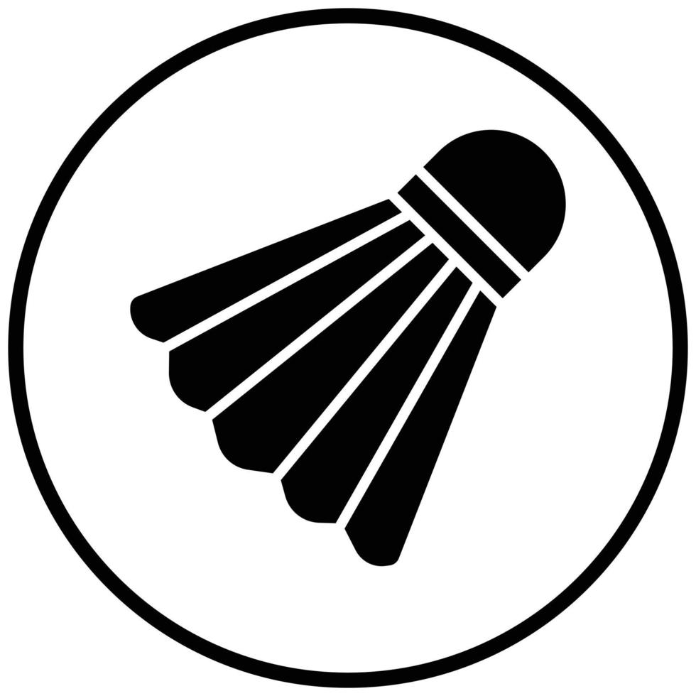 style d'icône de badminton vecteur
