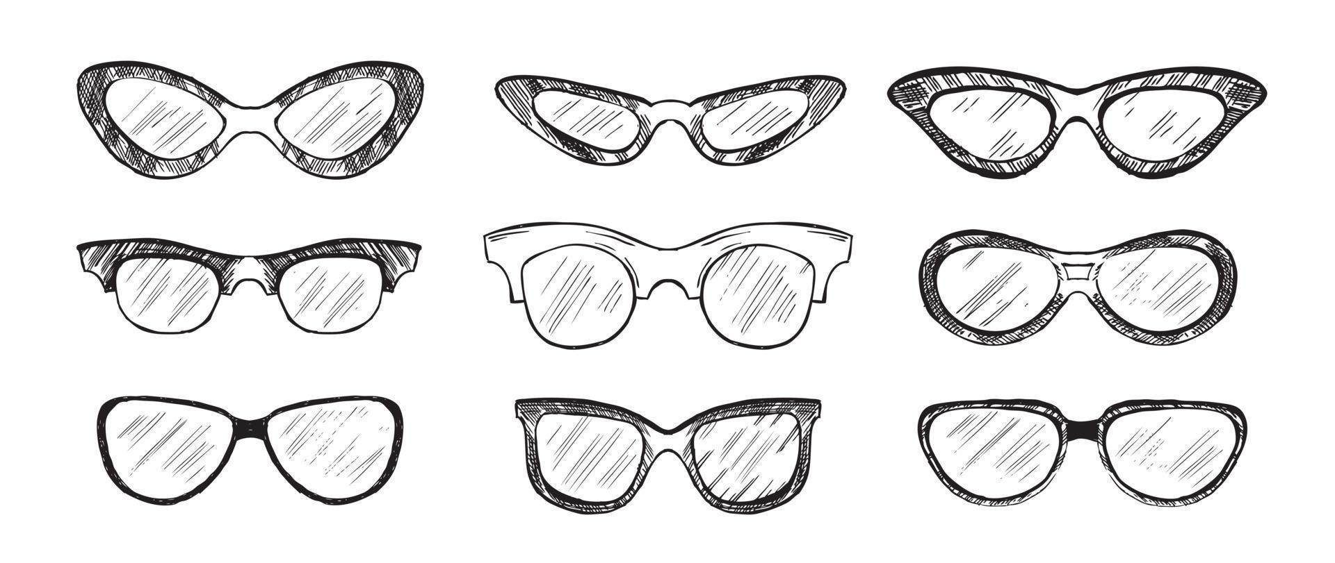 lunettes de soleil vecteur illustration dessinée à la main