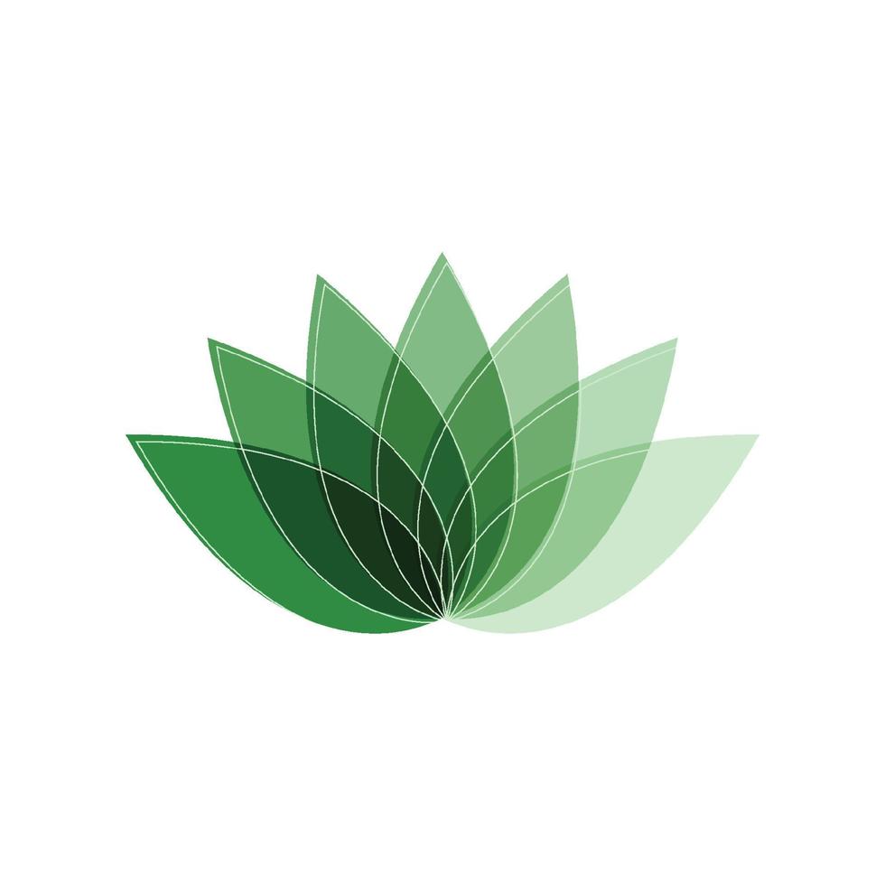 logo de lotus dégradé arc-en-ciel géométrique abstrait. étiquette de fleur pour spa, salon de beauté. illustration vectorielle vecteur