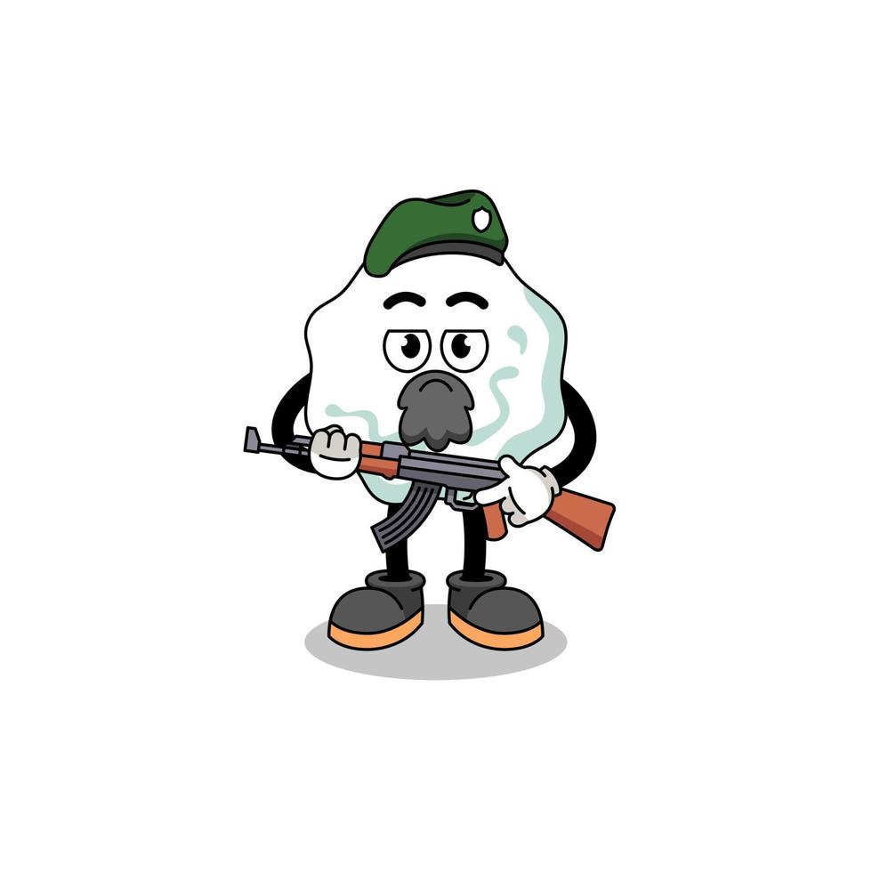 personnage de dessin animé de chewing-gum en tant que force spéciale vecteur