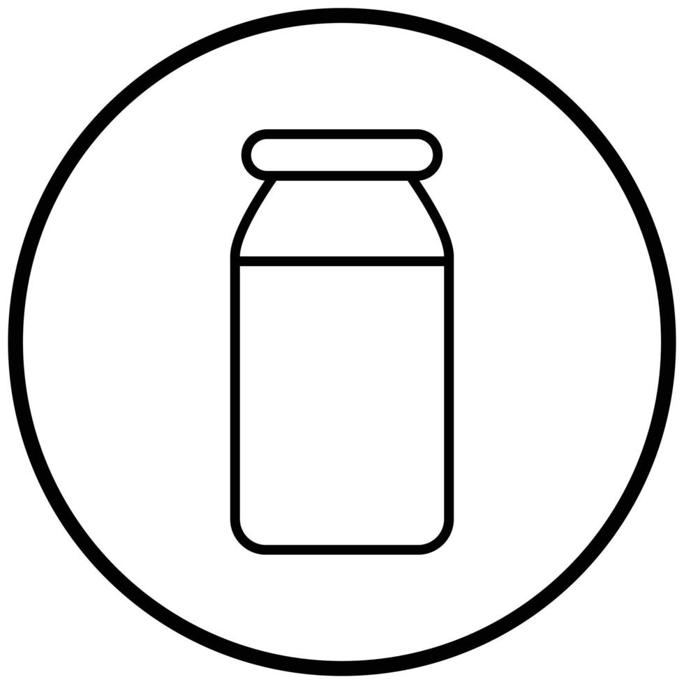 style d'icône de bouteille de lait vecteur