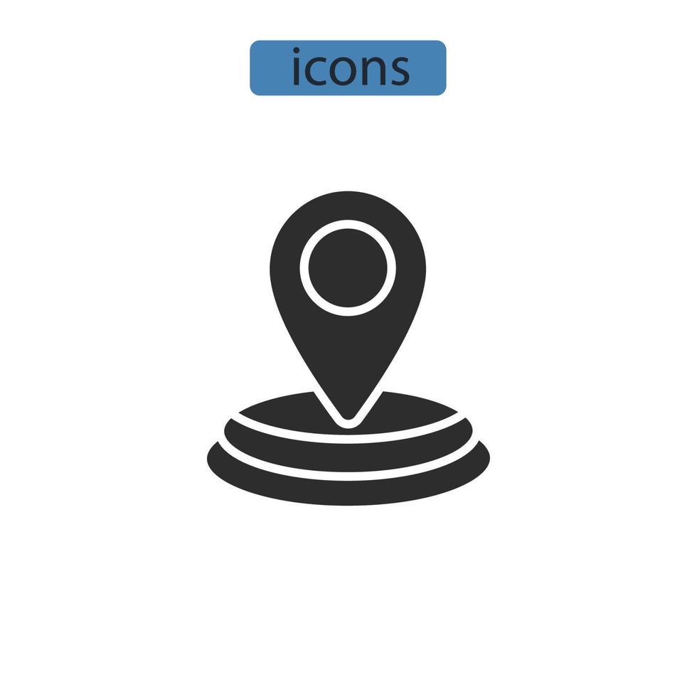 icônes de géolocalisation symboles éléments vectoriels pour le web infographique vecteur