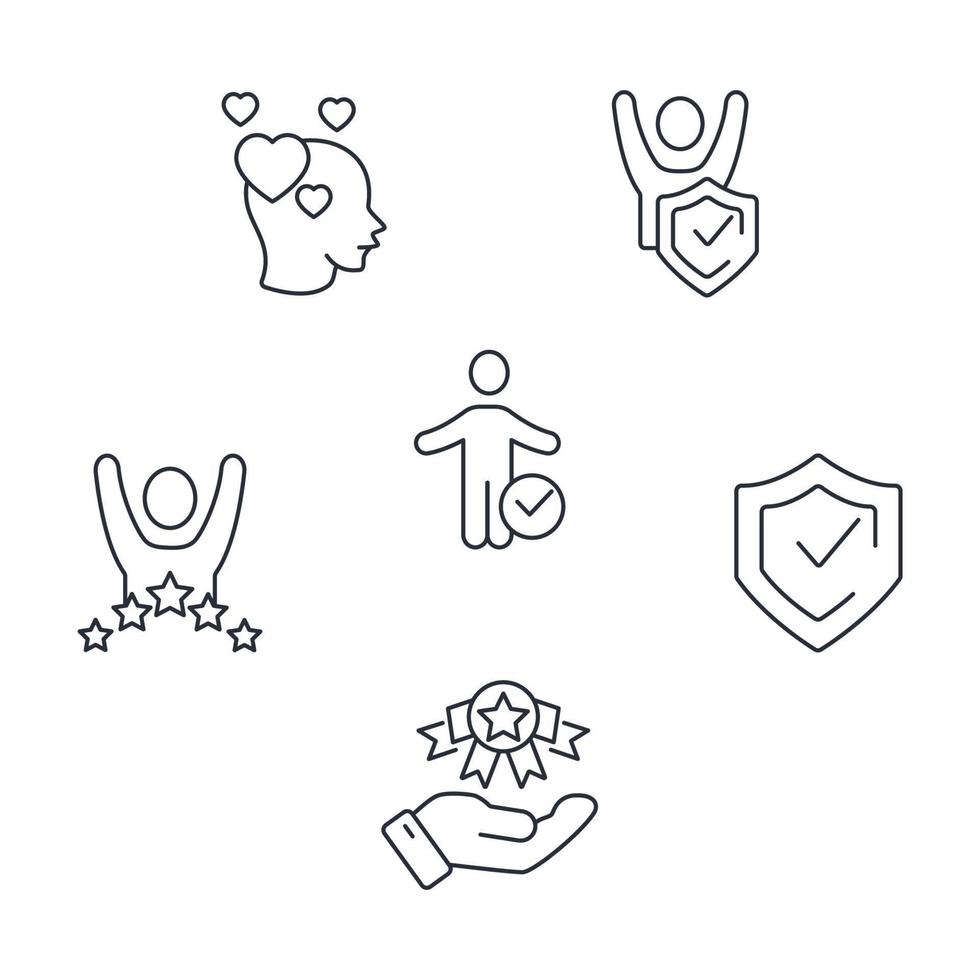 ensemble d'icônes de construction de confiance. trust building pack symbole éléments vectoriels pour le web infographique vecteur