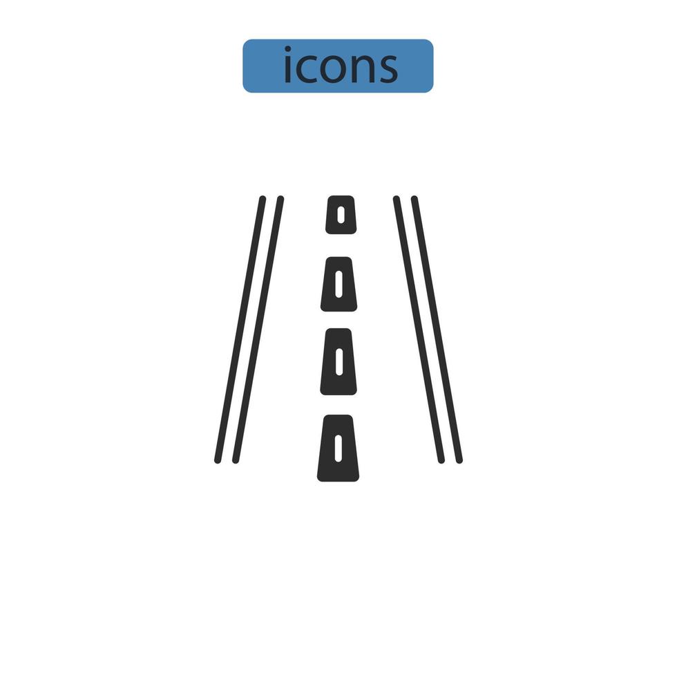 icônes de route symbole éléments vectoriels pour le web infographique vecteur