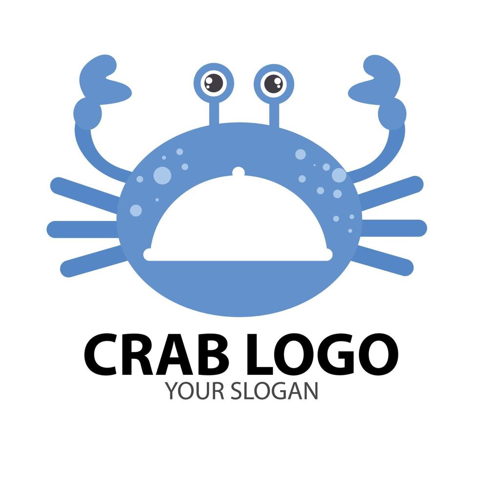 icône de vecteur de plat de fruits de mer de crabe. les icônes d'illustration vectorielle peuvent être utilisées pour les applications de restaurants de fruits de mer, les sites Web et les logos.