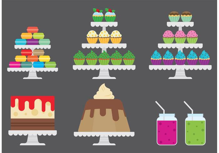 Cupcake Stand Vectors