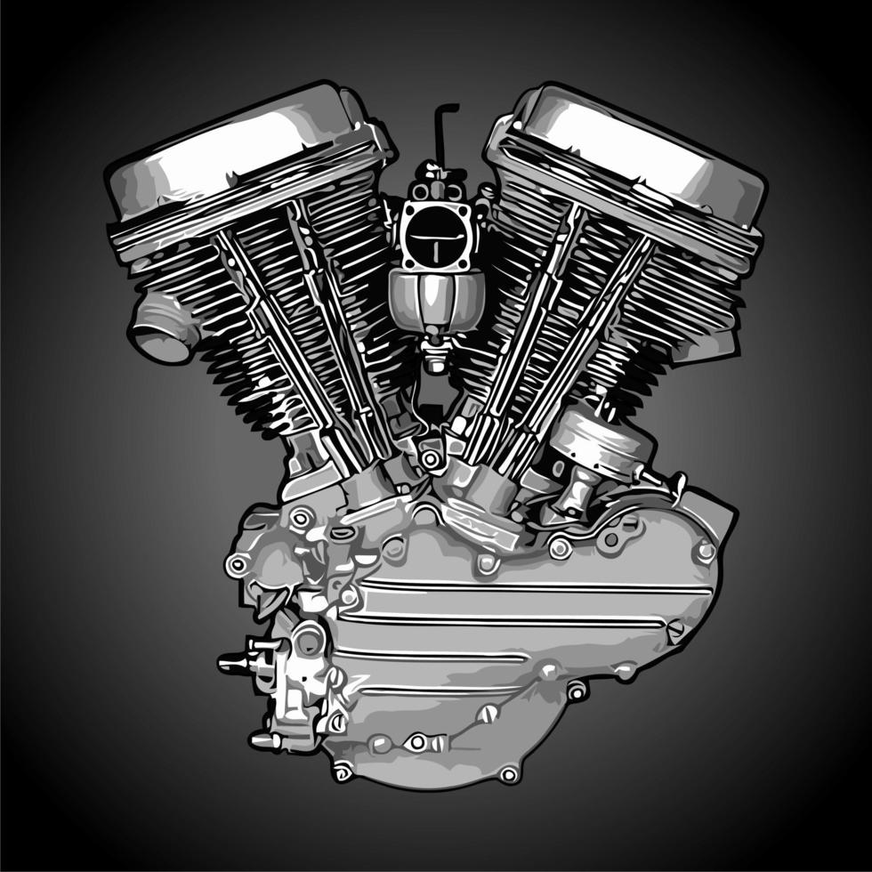 vecteur de moteur v-twin