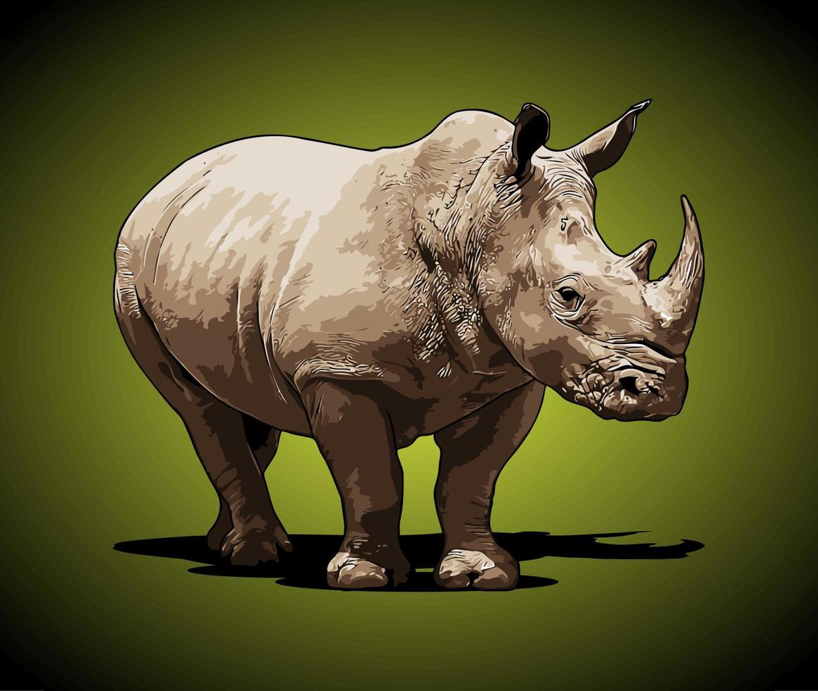 vecteur de rhinocéros africain