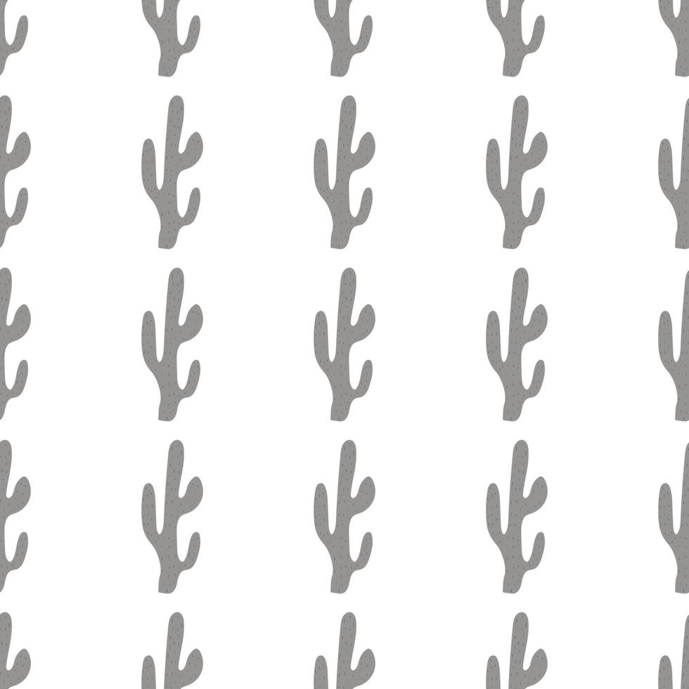 joli modèle sans couture de cactus dessinés à la main. symbole mexicain. thème de l'ouest sauvage. impression vectorielle tendance colorée dessinée à la main. vecteur