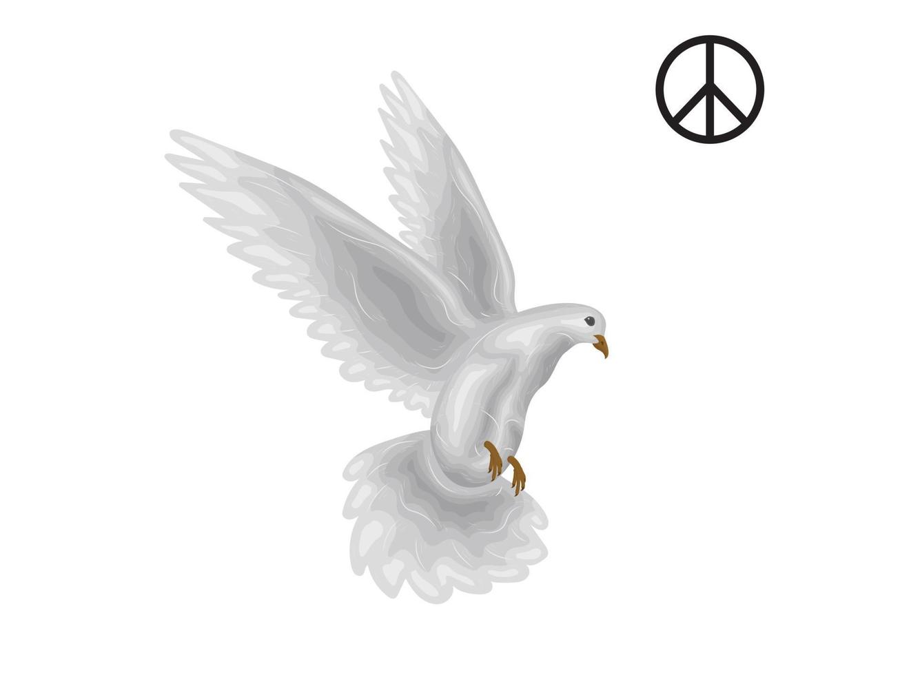jour de la paix ciel colombe jour de la charité heureux vecteur élément dessin oiseau blanc foi amour simplicité