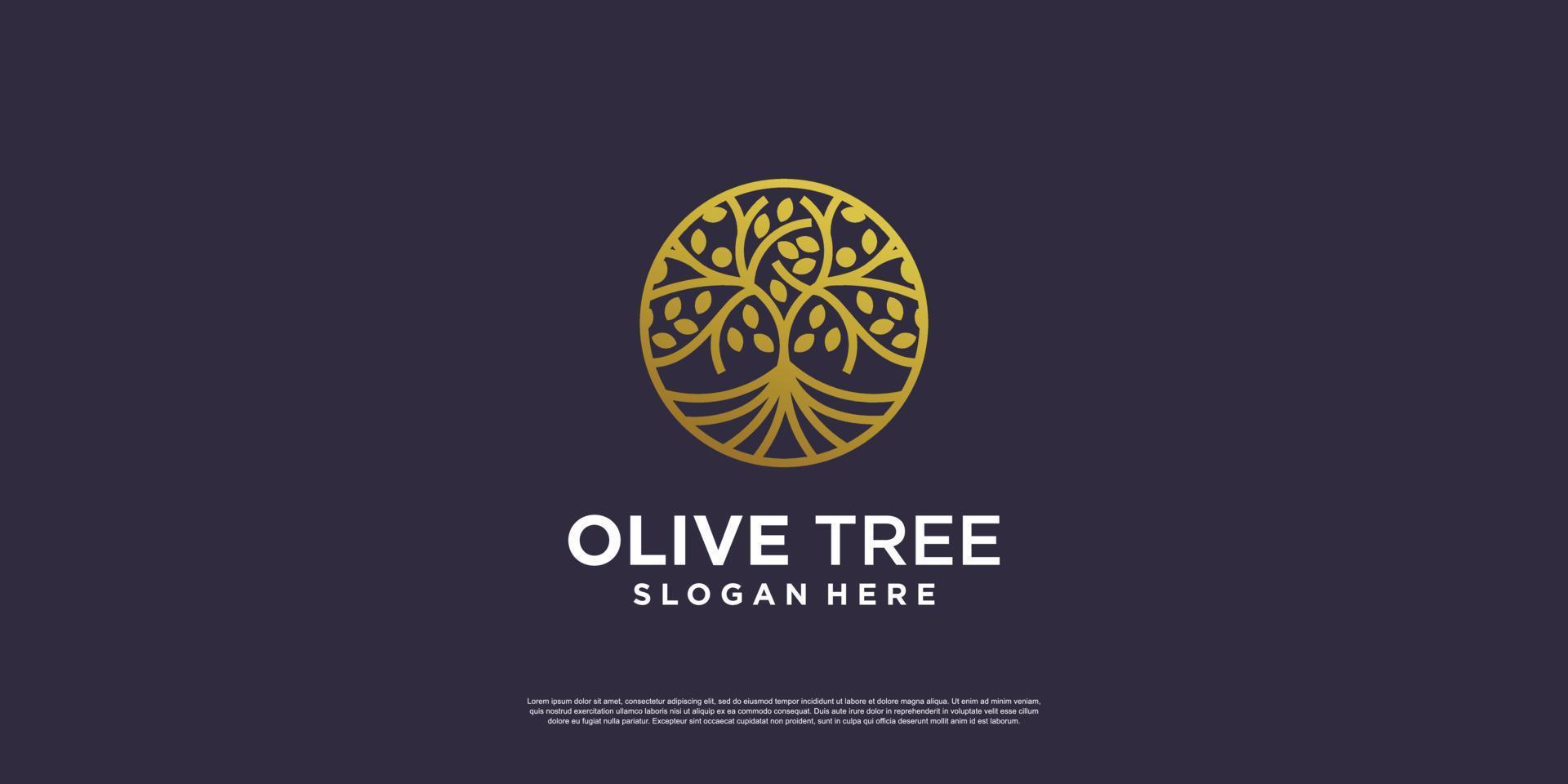 logo arbre doré avec élément vectoriel premium de style élément abstrait créatif partie 5