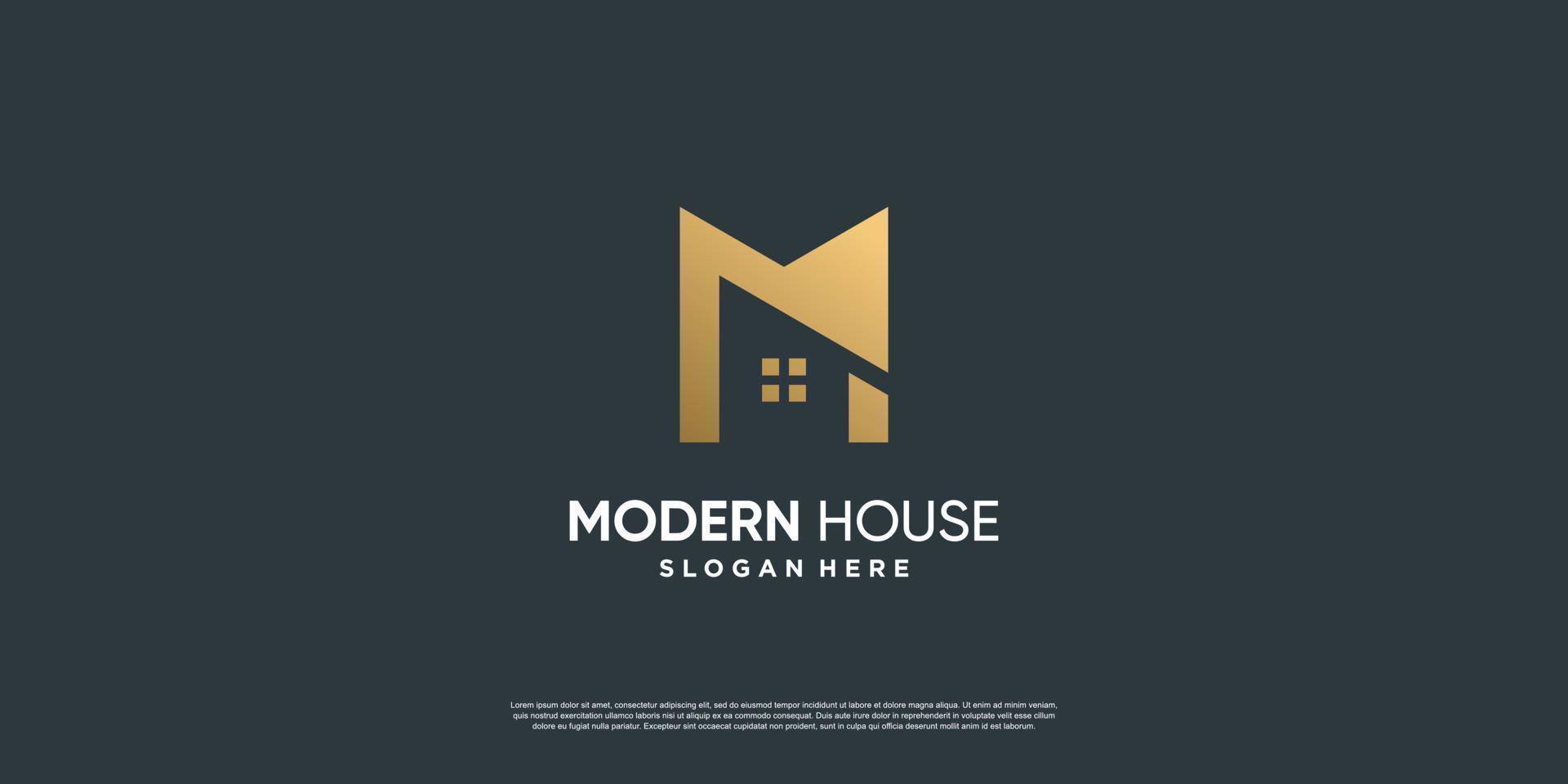 logo de la maison avec différents éléments créatifs style vecteur premium partie 2