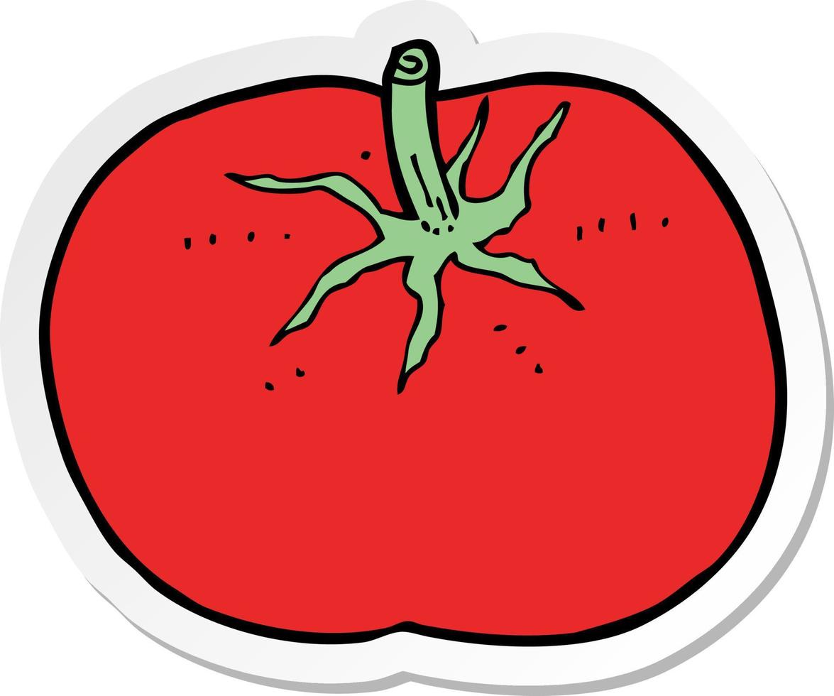 autocollant d'une tomate de dessin animé vecteur