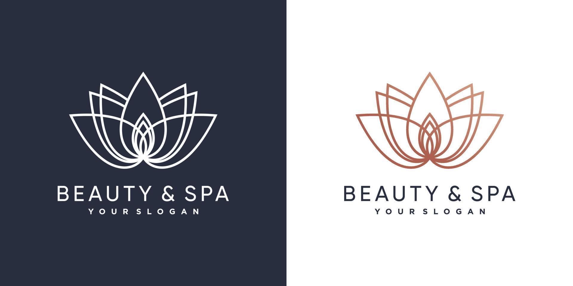 logo beauté et spa avec beauté lotus concept vecteur premium partie 5