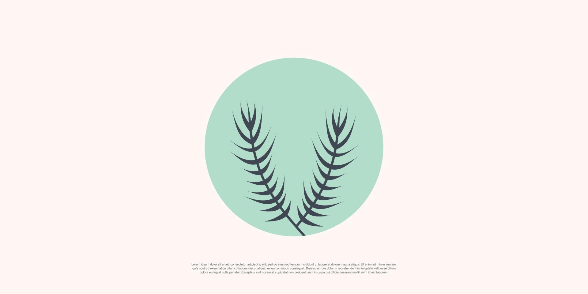 la nature laisse la collection de logos avec le concept de minimalisme vecteur premium partie 10