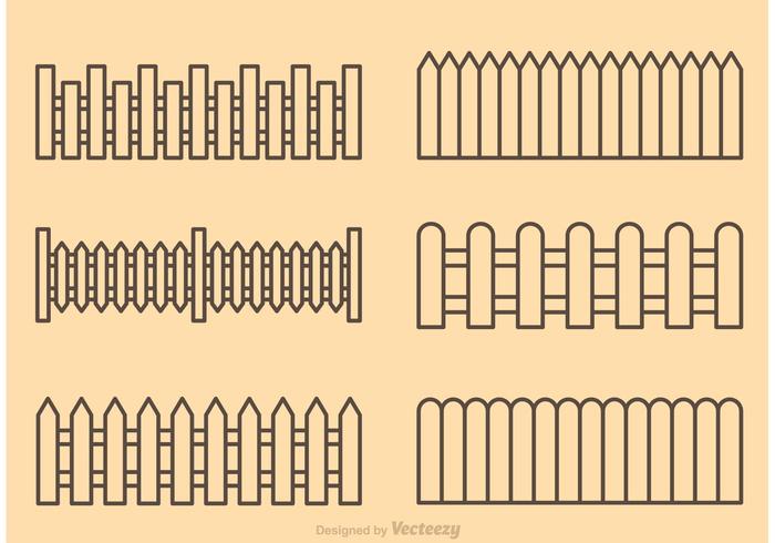 Vecteurs de contour de clôtures vecteur