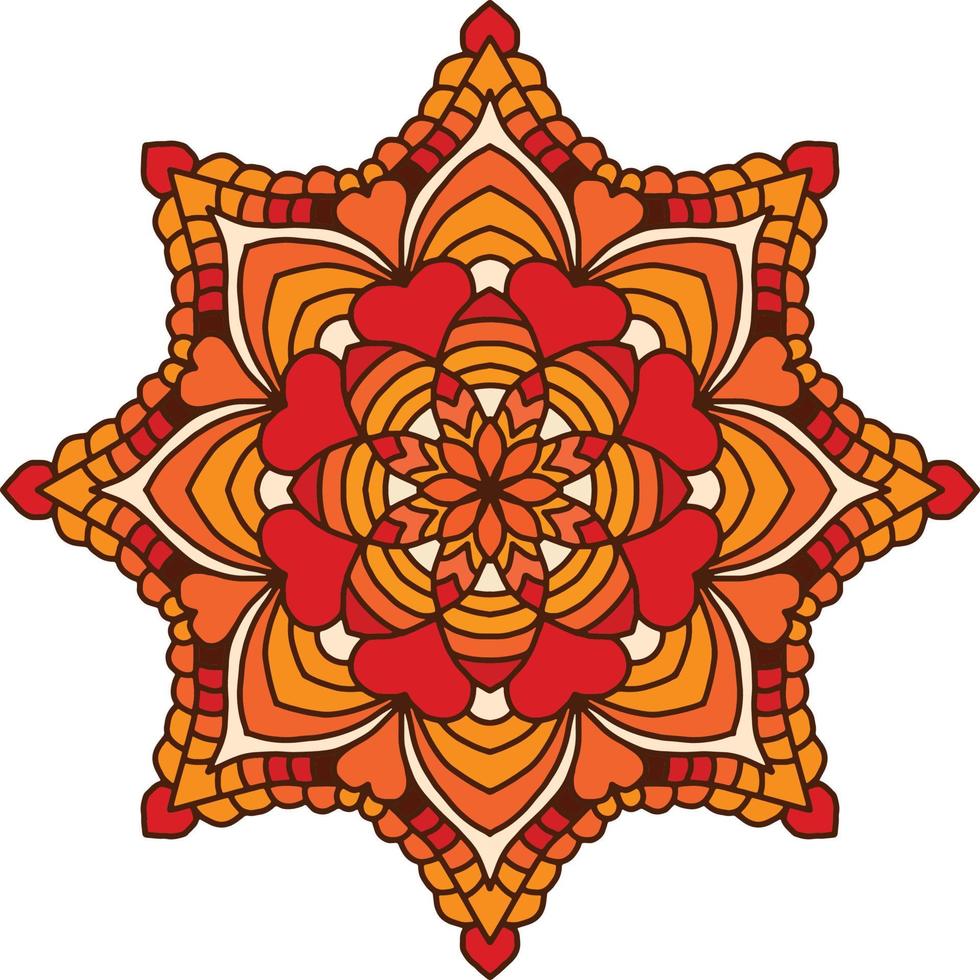 fond de mandala coloré, ornements ronds décoratifs. forme de fleur inhabituelle. vecteur oriental, modèles de thérapie anti-stress. éléments de conception de tissage,