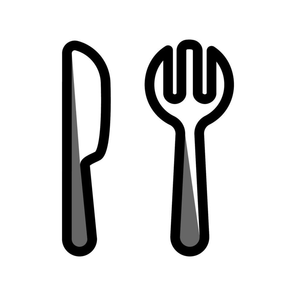 cuillère et fourchette icône pour restaurant symbole et nourriture