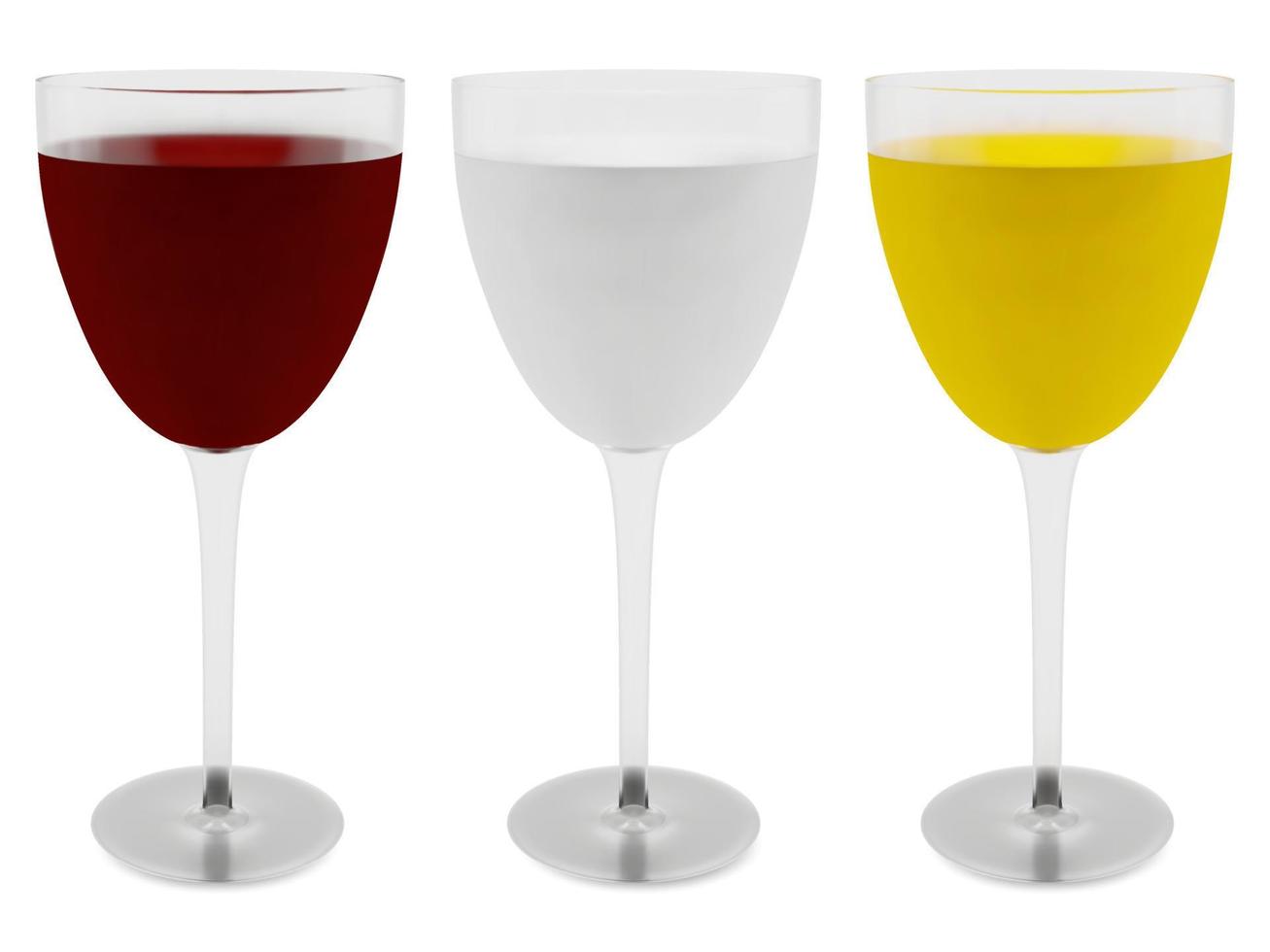 verres de couleur réalistes. vecteur