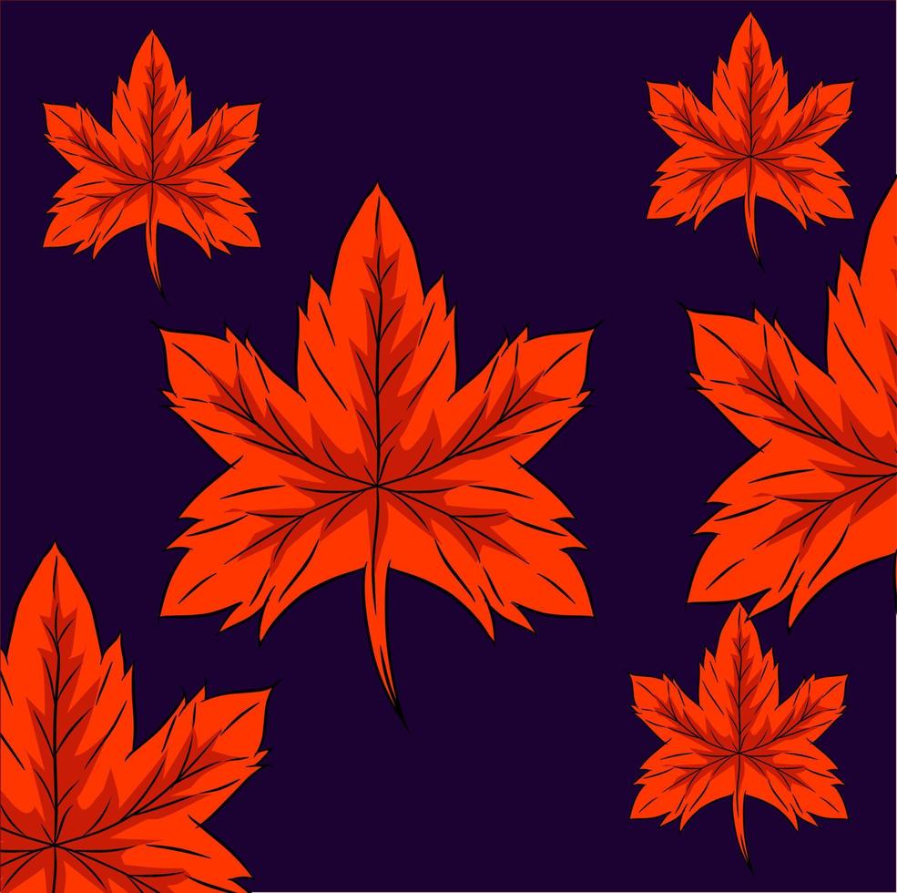 illustration de fond de feuille de joyeux thanksgiving. vecteur