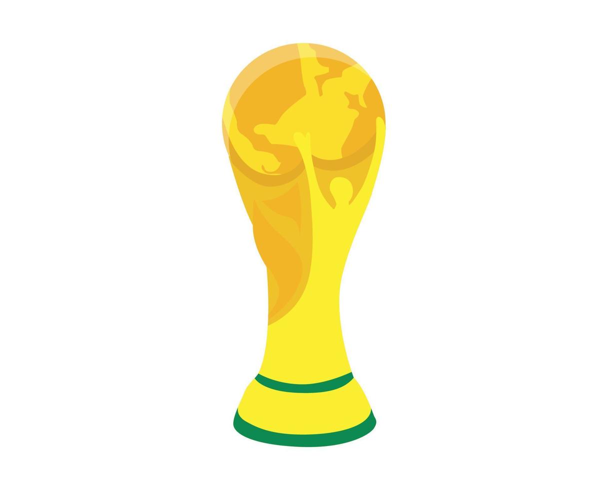 trophée coupe du monde fifa logo mondial champion symbole or conception vecteur abstrait