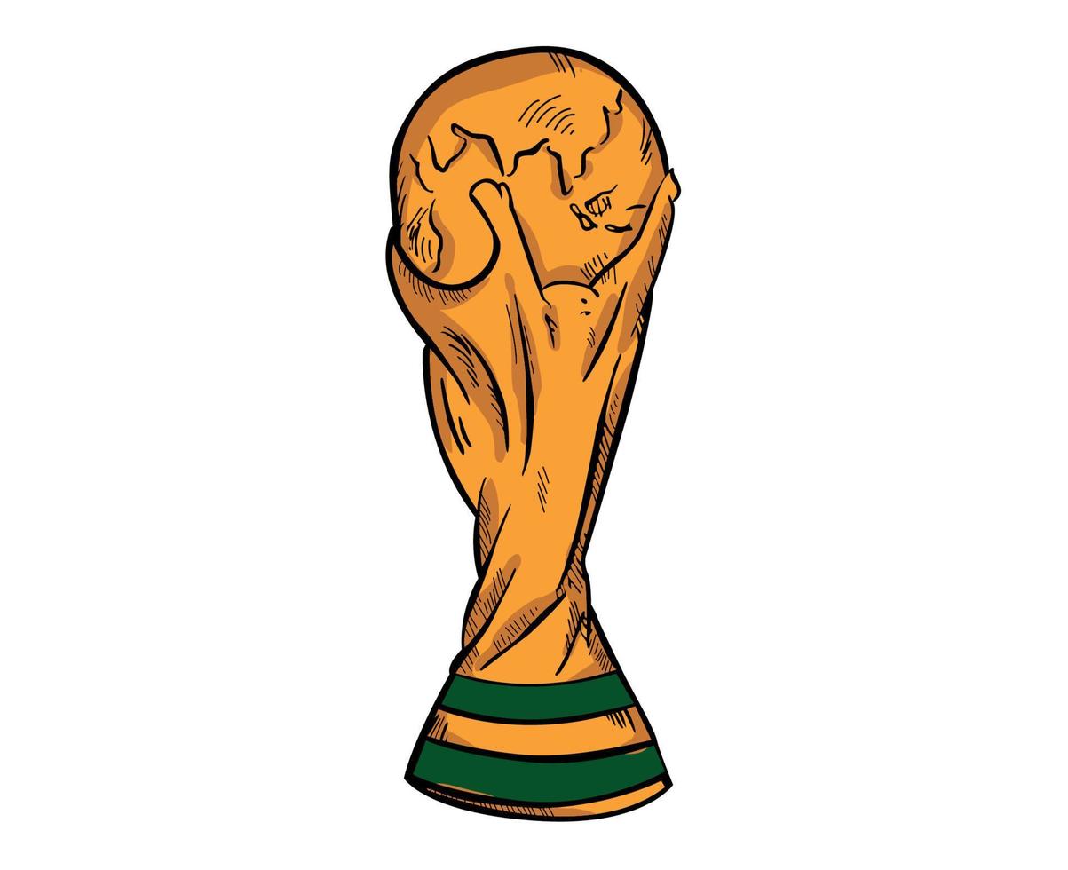 trophée mondial fifa coupe du monde logo champion symbole or conception vecteur abstrait illustration