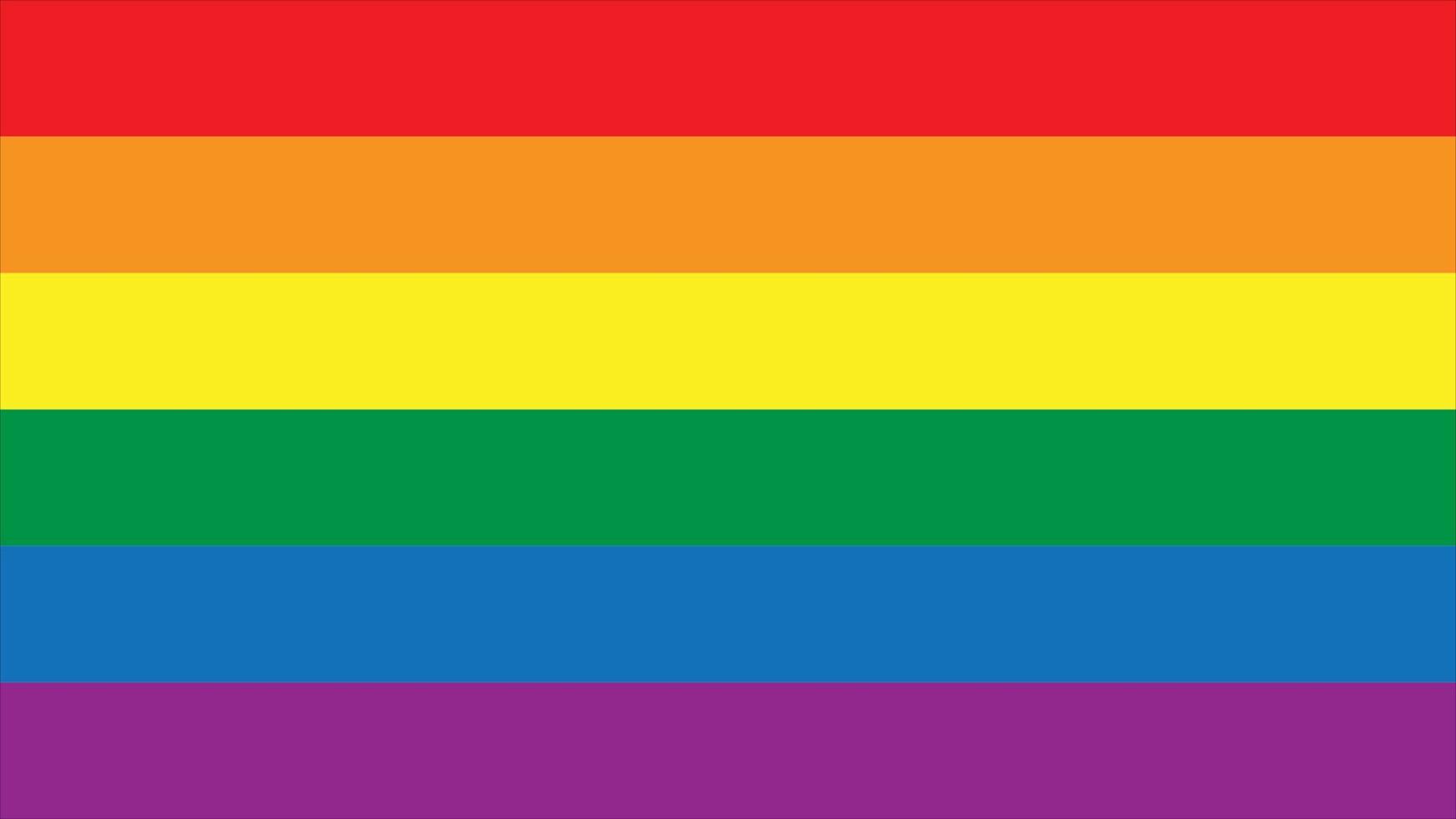 drapeau de fierté arc-en-ciel de l'organisation lgbt. drapeau lesbien, gay, bisexuel, transgenre - vecteur