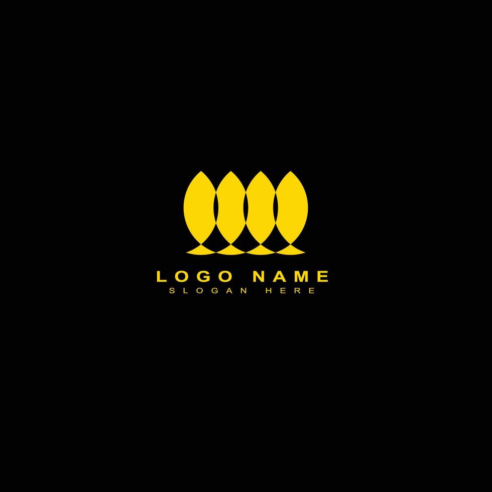 création de logo créatif avec couleur or jaune vecteur
