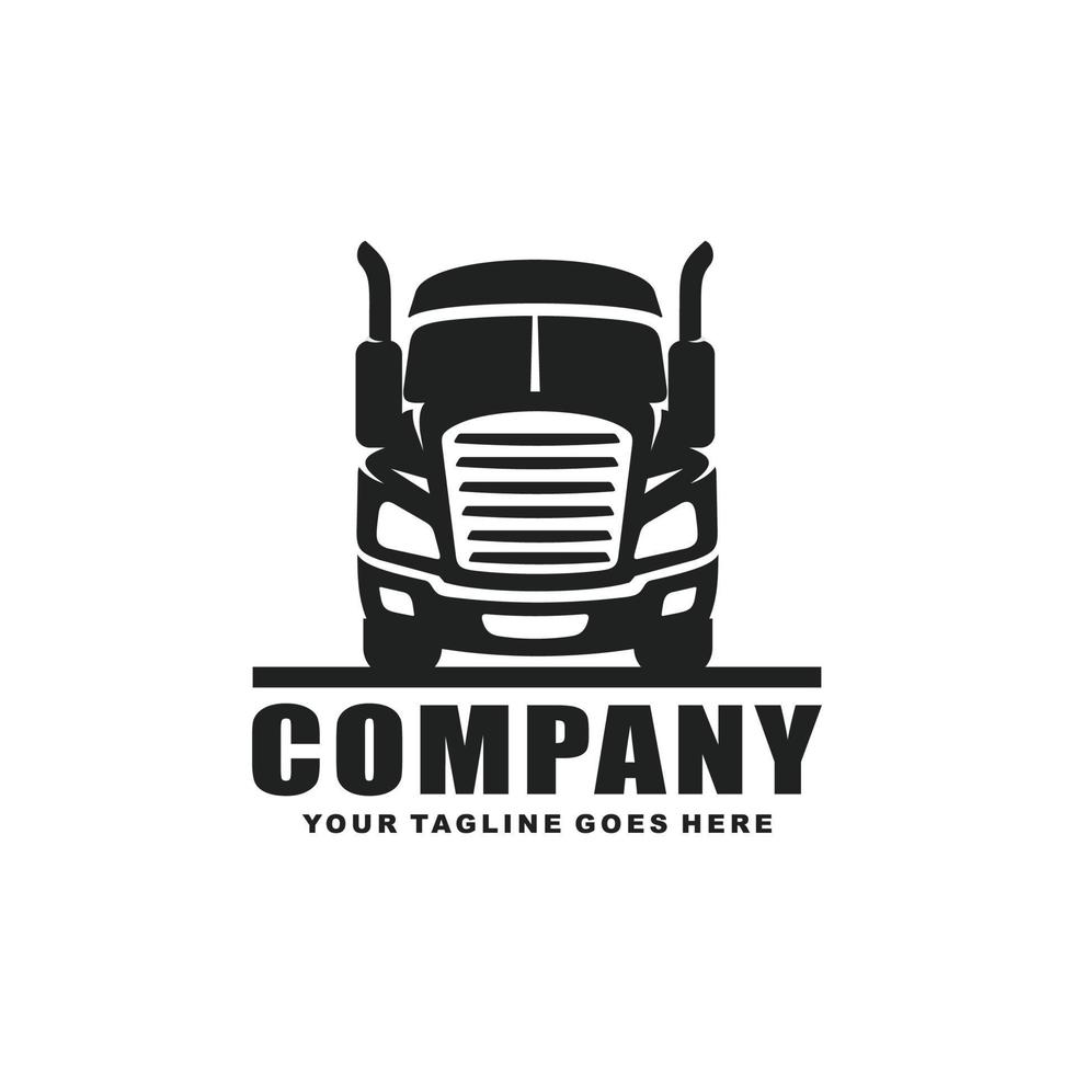vecteur de conception de logo de camion. logo de livraison par camion