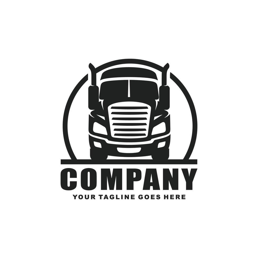 vecteur de conception de logo de camion. logo de livraison par camion