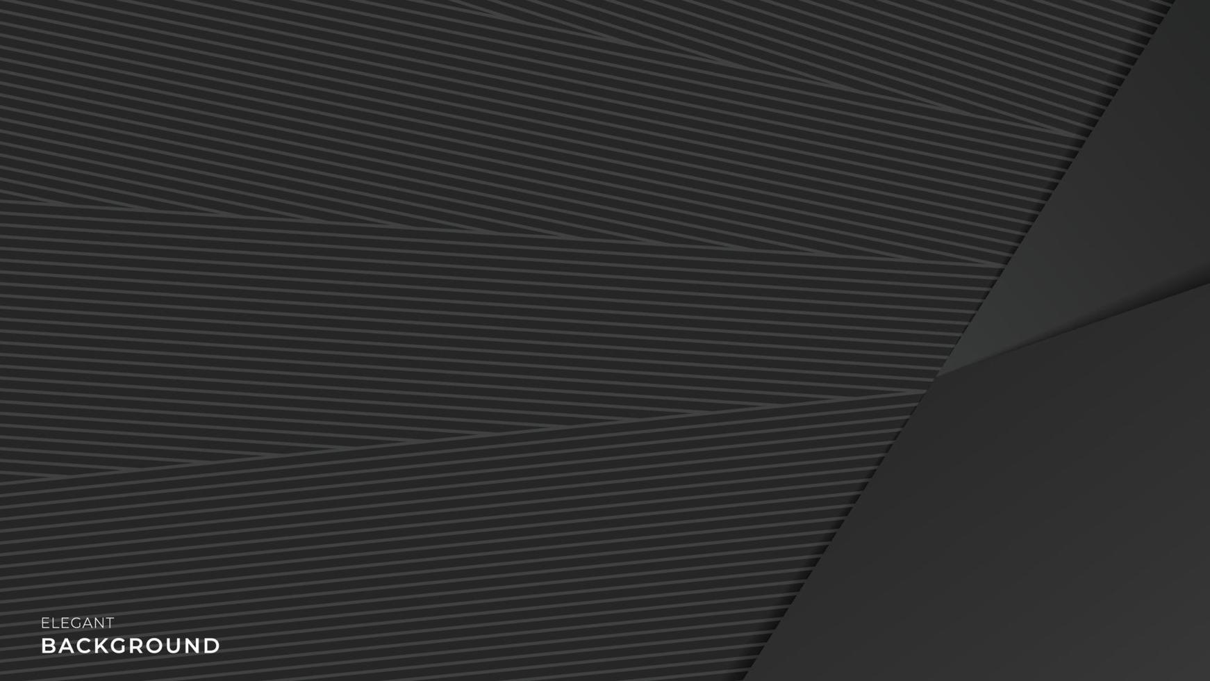 arrière-plan vectoriel triangle noir réaliste, motif de lignes. chevauchement de la couche sombre dégradée avec ombre, effet papercut. illustration vectorielle