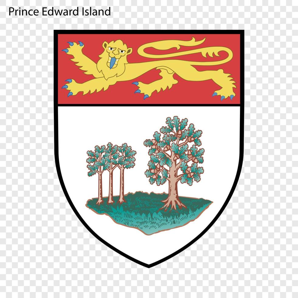 emblème de l'île du prince édouard, province du canada vecteur