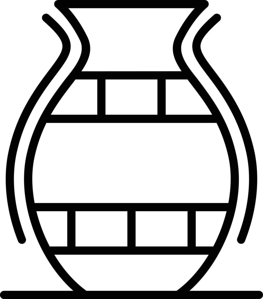 conception d'icône de ligne de potier vecteur