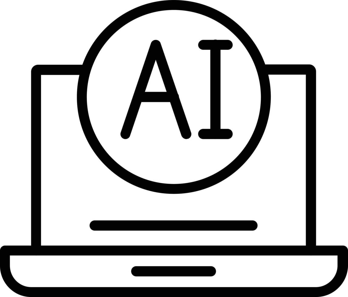 icône de ligne vectorielle ai vecteur