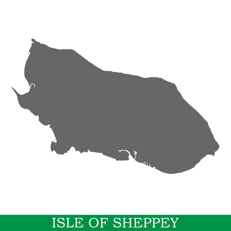 carte de haute qualité de l'île vecteur