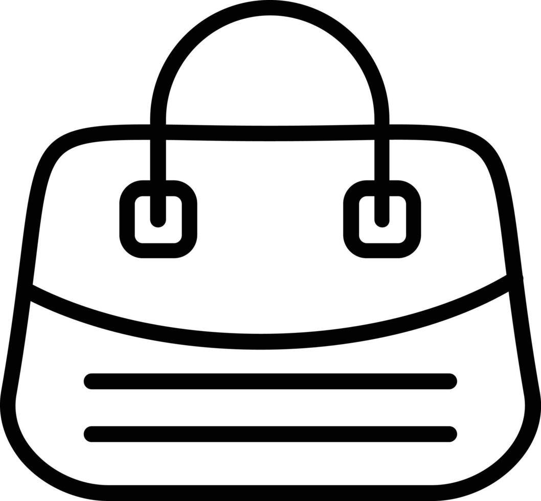 icône de ligne de vecteur de sac à main