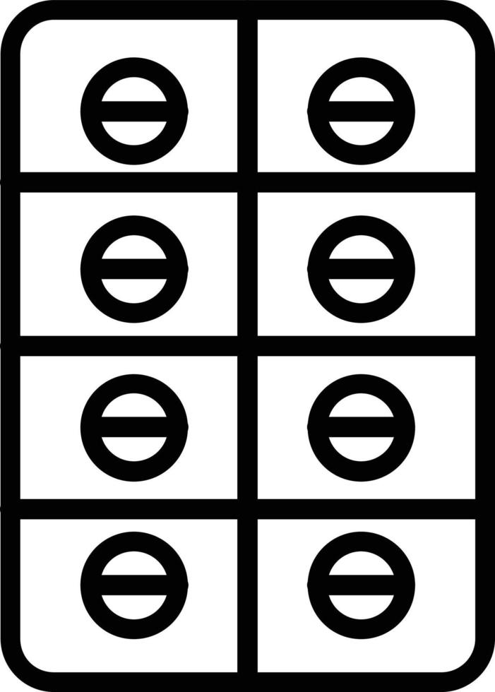 conception d'icône de ligne de pilules vecteur