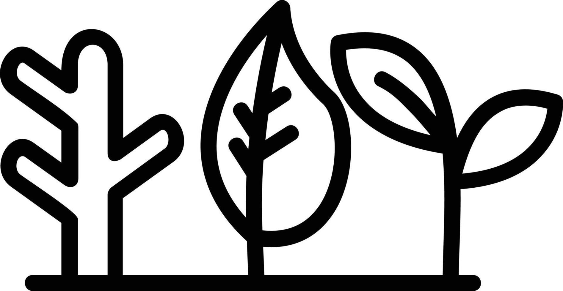 conception d'icône de ligne de plantes vecteur